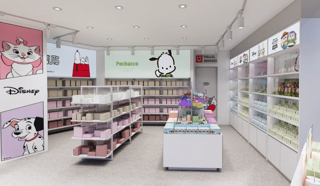 Mini Miniso campus pop-up store visual