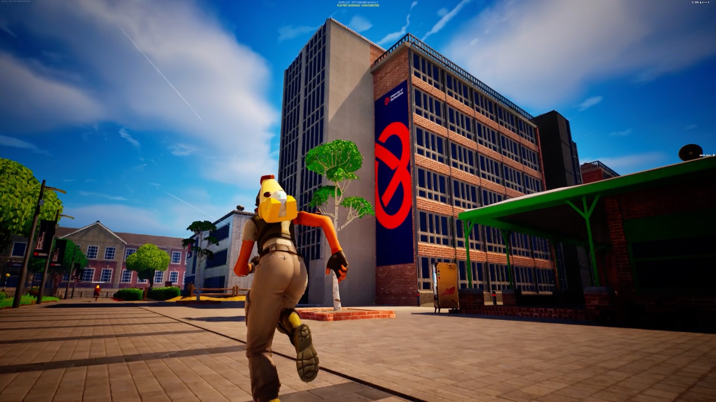 Fortnite campus Hide and Seek IRL environment visual